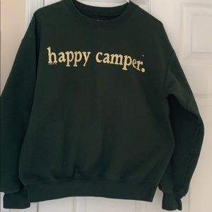 Gildan “Happy Camper” fun sweatshirt sz M